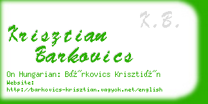 krisztian barkovics business card